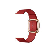Ремінець для Apple Watch 38mm/40mm Modern Buckle Leather Silver (red)