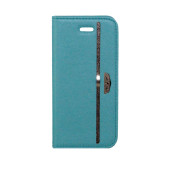 Чехол Книжка для iPhone 5/5S SMART ZONE (Голубой) (Кожа)