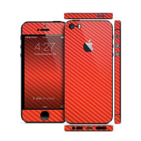 Захисна Плівка для iPhone 5/5S SLIMSKIN (360) (Червоний) (Carbon)