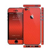 Защитная Пленка для iPhone 5/5S SLIMSKIN (360) (Красный) (Carbon)