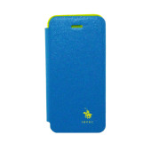 Чехол Книжка для iPhone 5/5S SANTA BARBARA DESINGNER (Синий) (Кожа)