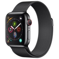 Apple Watch Series 4 GPS + LTE 40mm Black Steel w. Black Milanese l. Black Steel (MTUQ2)