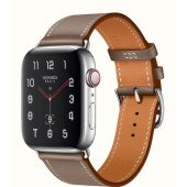 Apple Watch Series 4 Hermes GPS + LTE 44mm Steel Case w. Etoupe Swift (H077059CJ18)