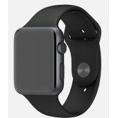 Apple Watch 38mm Space Gray Aluminum Case with Black Sport Band (MJ2X2)