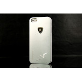 Чехол Накладка для iPhone 5/5S Lamborghini  (Белый) (Пластик)