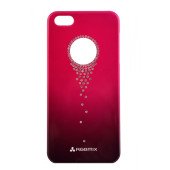Чехол Накладка для iPhone 5/5S RGBMIX Diamond (малиновый) (пластик)
