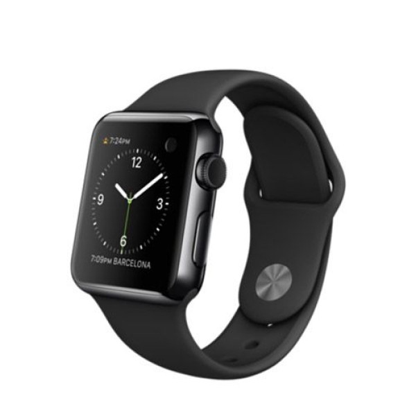 Apple Watch 38mm Space Black Stainless Steel Case with Black Sport Band (MLCK2)
