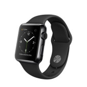 Apple Watch 38mm Space Black Stainless Steel Case with Black Sport Band (MLCK2)