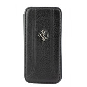 Чехол Книжка для iPhone 5/5S FERRARI California CG (черный) (кожа)
