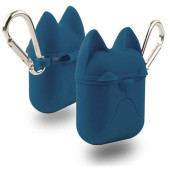 Чохол для AirPods Silicone Case Dog з карабіном (midnight blue)
