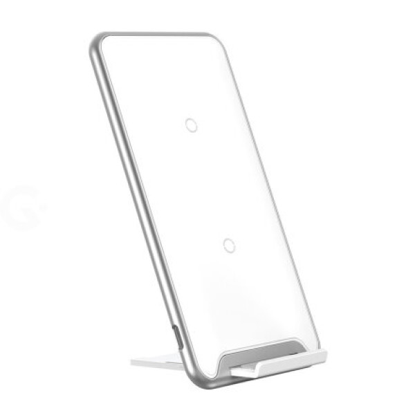 Безпроводное зарядное устройство Baseus Thre-coil Desktop Holder (White) - фото Безпроводное зарядное устройство Baseus Thre-coil Desktop Holder (White)