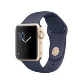 Apple Watch Series 2 38mm Gold Aluminum Case with Midnight Blue Sport Band (MQ132)