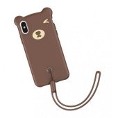 Чехол накладка iPhone Xs Max Baseus Bear  Case (brown)