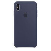 Чехол Накладка для iPhone Xs Max Apple Silicon Case (Midnight Blue) (Полиулетан)