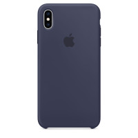 Чохол Накладка для iPhone Xs Max Apple Silicon Case (Midnight Blue) (Полиулетан)