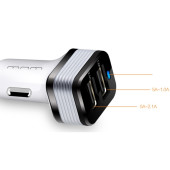 Автомобільний зарядний пристрій JLW Car Charger Dual USB (Сріблястий)