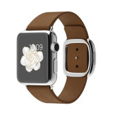 Apple Watch 38mm Stailnless Steel Case with Brown Modern Buckle (MJ3D2)