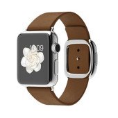 Apple Watch 38mm Stailnless Steel Case with Brown Modern Buckle (MJ3D2)