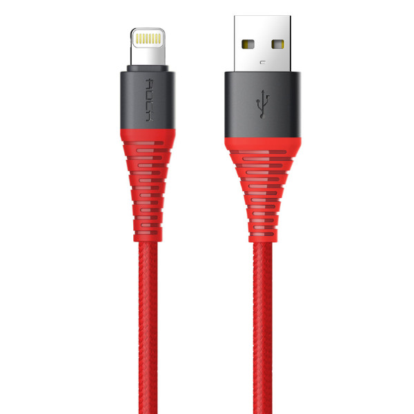 Кабель ROCK Hi-Tensile Lightning 100cm (red) - фото Кабель ROCK Hi-Tensile Lightning 100cm (red)