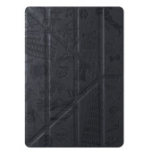 Чехол Книжка для iPad Air 2 OZAKI Travel Case Rome (Черный) (Пресованая кожа)