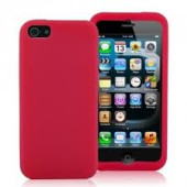 Чехол Накладка для iPhone  5/5S PHONEST (Красный) (Силикон)