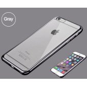 Чохол Накладка для iPhone 6/6S mcCase Electroplating (Темно сірий) (Силікон)