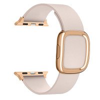 Ремінець для Apple Watch 42mm/44mm Modern Buckle Leather Gold (pink)