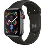 Apple Watch Series 4 GPS + LTE 44mm Black Steel w. Black Sport b. Black Steel (MTX22)