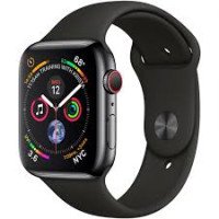 Apple Watch Series 4 GPS + LTE 44mm Black Steel w. Black Sport b. Black Steel (MTX22)