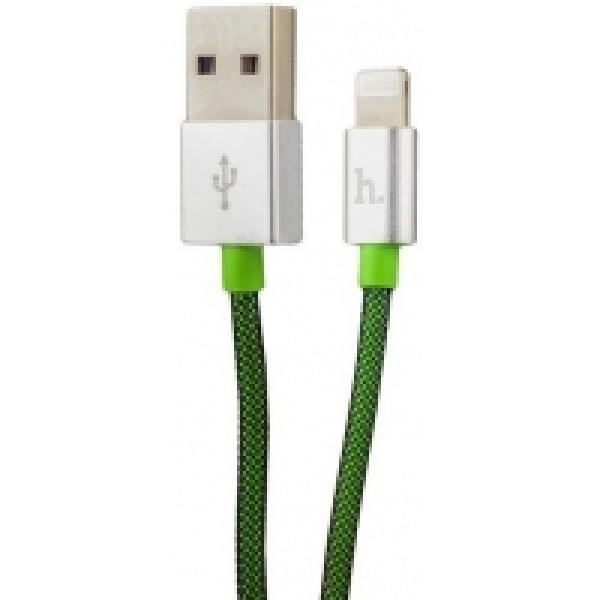 Кабель Apple Lightning  (USB 2.5 m) (Ткань) (Зелёный)