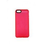 Чехол Накладка для iPhone 5/5S BK (красный) (силикон)
