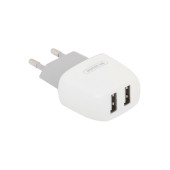 Мережевий зарядний пристрій WK 2 USB WP-U05(white