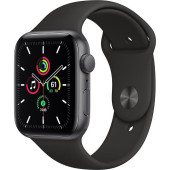 Apple Watch SE GPS 44mm Space Gray Aluminum Case w. Black Sport B. (MYDT2)