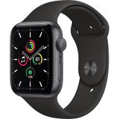 Apple Watch SE GPS 44mm Space Gray Aluminum Case w. Black Sport B. (MYDT2)
