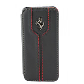 Чехол Книжка для iPhone 5/5S FERRARI Montecarlo (черный) (кожа)