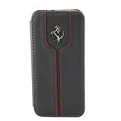 Чехол Книжка для iPhone 5/5S FERRARI Montecarlo (черный) (кожа)