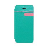 Чехол Книжка для iPhone 5/5S SANTA BARBARA DESINGNER (Берюзовый) (Кожа)