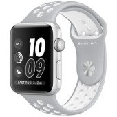 Apple Watch Nike+ 38mm Silver Aluminum Case with Silver/White Nike Sport Band (MNNQ2)