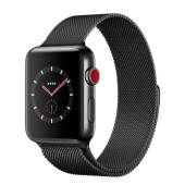 Apple Watch Series 3 GPS + Cellular 42mm Space Black Stainless Steel w. Space Black Milanese L. (MR1V2)
