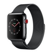 Apple Watch Series 3 GPS + Cellular 42mm Space Black Stainless Steel w. Space Black Milanese L. (MR1V2)