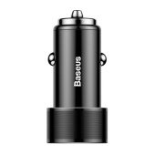Автомобільний зарядний пристрій Baseus Small Screw 3.4 A Dual-USB (Black)