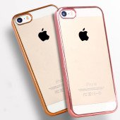 Чехол Накладка iPhone 5 Silicone Case Pink