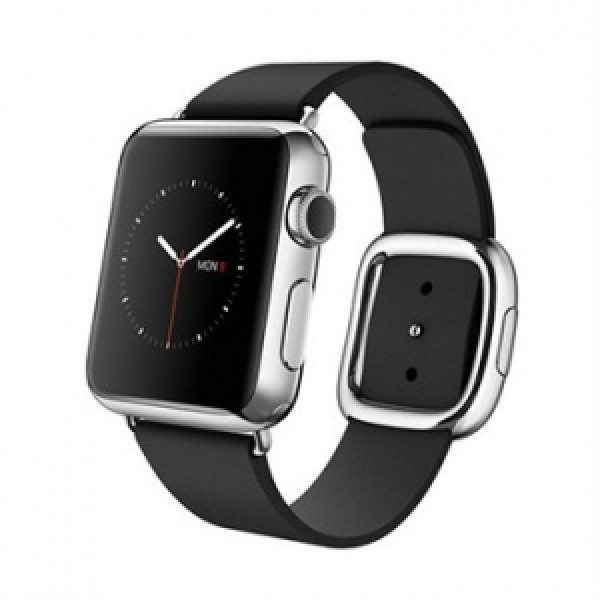 Apple Watch 38mm Stailnless Steel Case with Black Modern Buckle (MJYM2)