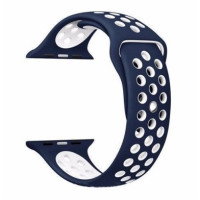 Ремінець-браслет для Apple Watch 38mm Silicone Nike Sport Band (Midnight Blue-Синій)