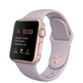 Apple Watch 38mm Rose Gold Aluminum Case with Laveder Sport Band (MLCH2)