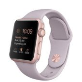 Apple Watch 38mm Rose Gold Aluminum Case with Laveder Sport Band (MLCH2)