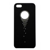 Чехол Накладка для iPhone 5/5S RGBMIX Diamond (черный) (пластик)