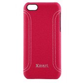 Чехол Накладка для iPhone 5C XMART NEW MIX (Розовый) (Кожа)