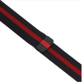 Ремешок-браслет для Apple Watch 42mm Milanese Loop 2 in 1 (Black-Red)