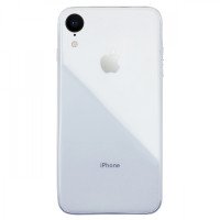 Чохол накладка iPhone Xr Glass Silicone Case Logo (white)